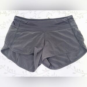 Lululemon Women's Black Athletic Shorts with Zipper Pocket